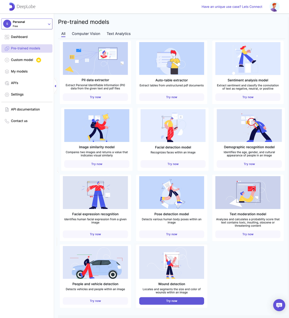 Deeplobe - Click on Wound detection