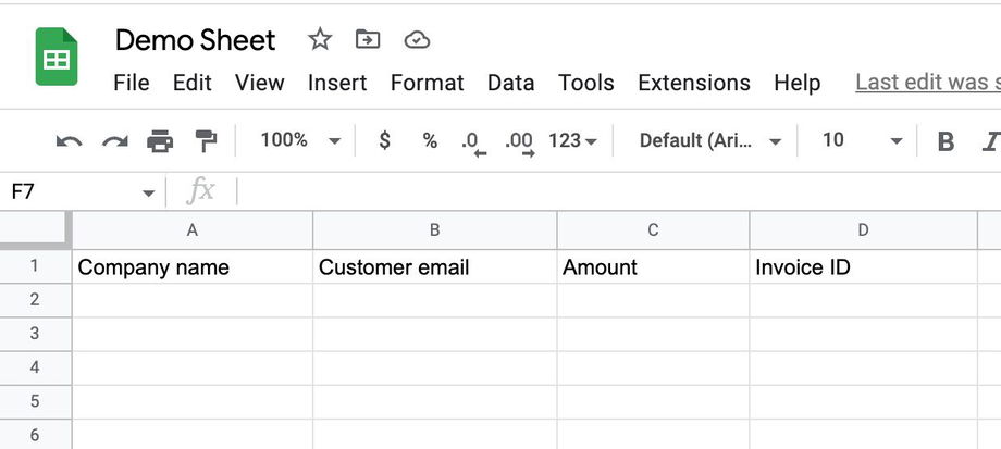 Google Sheets & Parsio
