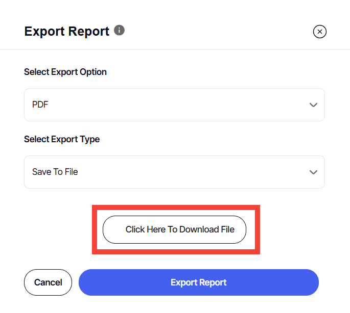 A screenshot of a export reportAI-generated content may be incorrect.