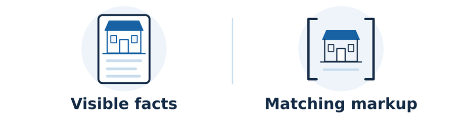 Structured data should describe the same subject and facts that visitors can see on the page. Keep the markup aligned when the visible information changes.
