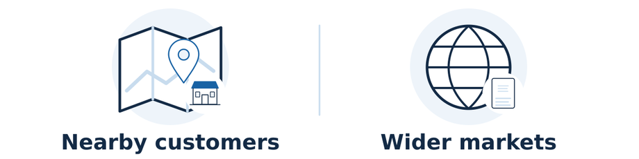 Local SEO helps relevant nearby customers find a business. Broader organic SEO helps useful pages reach relevant searches across a wider market; many businesses need both.