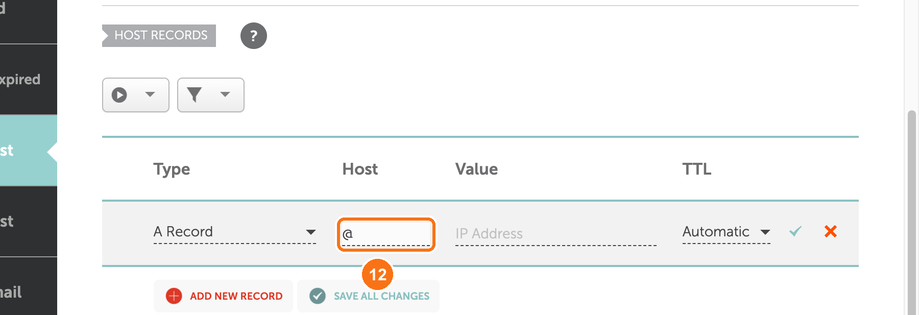 Typing @ in Host