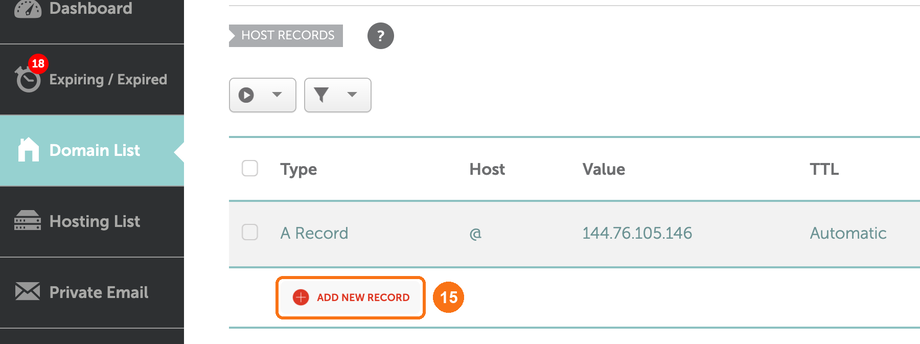 Add New Record again