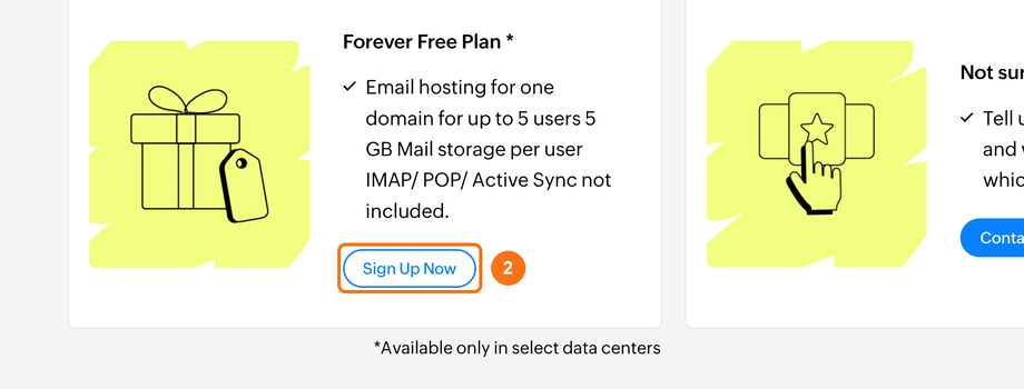 The Forever Free Plan and its Sign Up Now button