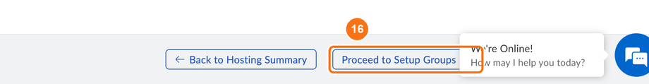Proceed to Setup Groups