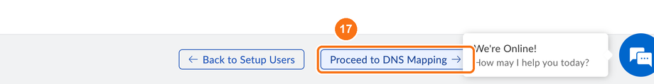 Proceed to DNS Mapping