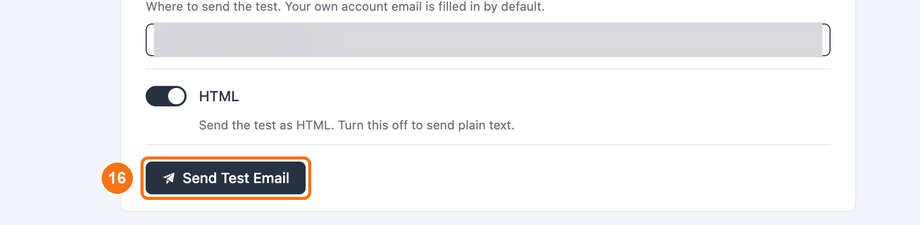 Sending the test