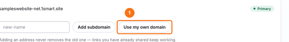 Use my own domain