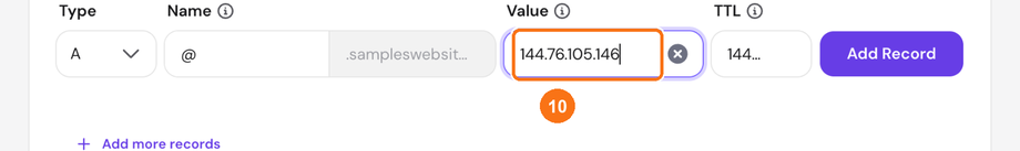 Pasting the value