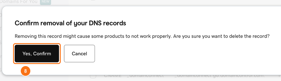 Yes, Confirm